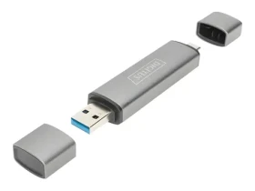 Digitus DA-70886 / Čítačka pamäťových kariet / USB-C a USB-A 3.2 Gen 1 / OTG / duálny (DA-70886)