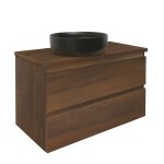 Kúpeľňová skrinka s krycou doskou SAT B-Way 79x50x45 cm orech mat BWAY280NUTDESK BWAY280NUTDESK