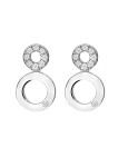 Hot Diamonds Elegantné strieborné náušnice s diamantmi a topazmi Balance DE720