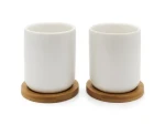 Bredemeijer Bamboo-Coaster Sada hrnčekov s bambusovými podtáckami / 2 ks / keramika / 200 ml (142013)