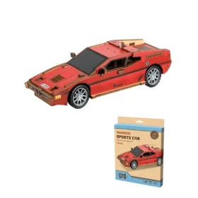 TOY WOODEN 3D drevené puzzle Auto červené