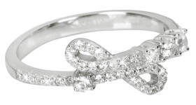 Silver Cat Originálny strieborný prsteň so zirkónmi Beauty SC236 60 mm