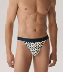 Pánske tangá High Emotion 917/164 Brown and Black - Cornette XL hnědo-černá