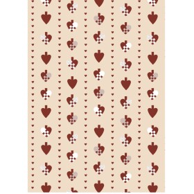 IB LAURSEN Vianočný baliaci papier Braided Hearts 5 m