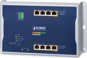 Planet PLANET IP30, IPv6/IPv4, 4-Port Zarządzany L2/L2+ Gigabit Ethernet (10/100/1000) Obsługa PoE Modrý, Sivý