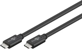 Goobay 67975 čierna / Kábel USB-C - USB-C / 0.5 m / USB 3.2 Gen1 / 5 Gbps / 3A PD (67975)