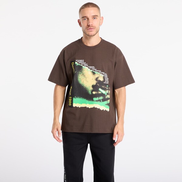 Tričko PLEASURES Domination T-Shirt Brown XXL