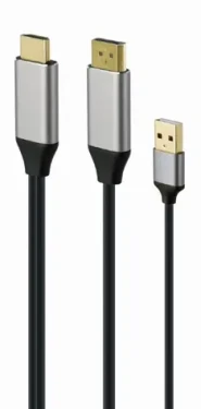 Gembird adaptér HDMI (M) na DisplayPort (M) 2m / aktívny (A-HDMIM-DPM-01)