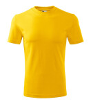 Klasické tričko unisex žlté 3XL