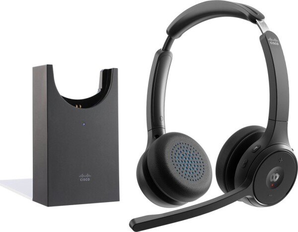 Cisco Cisco Headset 722 - Headset - On-Ear - Bluetooth - kabellos - Carbon Black - mit Ladestation - Cisco Webex Certified