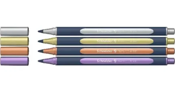 Schneider Paint-it 050 Metallic / Sada rollerov / 4 ks / hrot 0,4 mm / metalické farby (011501)
