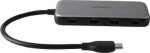 Deltaco DELTACO USB-C Hub 4 Ports 5 Gbit/s 100W PD silber