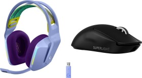 Logitech G733 Lightspeed Fioletowe (981-000890) + G PRO X SuperLight 2 (910-006630)
