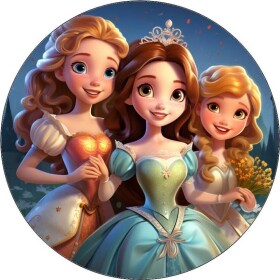 Jedlý papier Disney princezná a víla, 19,5 cm - Pictu Hap
