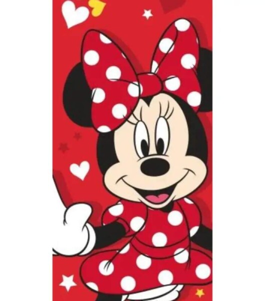 Jerry Fabrics Disney Minnie Red heart JFK035276 osuška červená 70x140