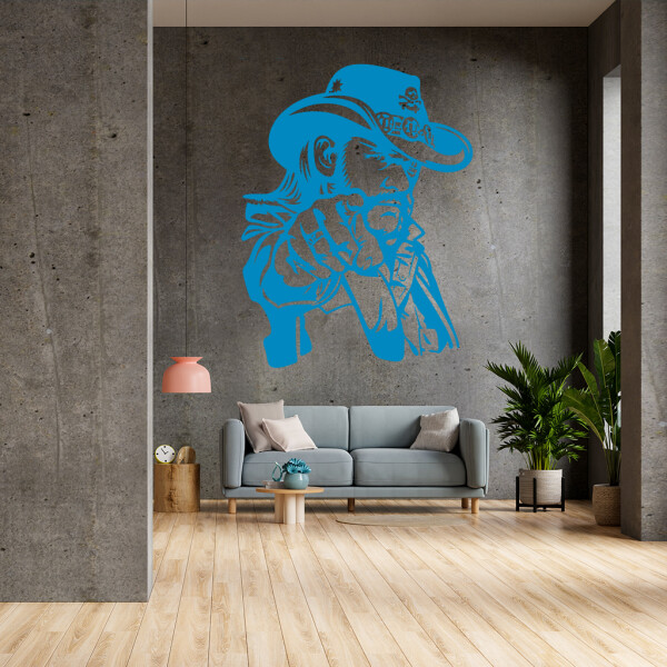 Veselá Stena Samolepka Lemmy Kilmister Farba: modrá, Veľkosť: 60 x 80 cm