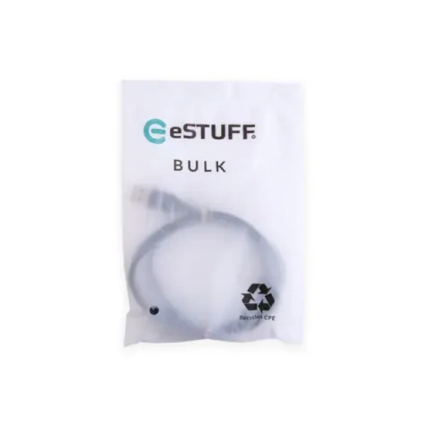 ESTUFF INFINITE (GRS) čierna (ES605180-BULK) / Kábel / USB-C - USB-A / 1 m / 60 W / GRS recyklovaný plast (ES605180-BULK)