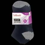 Dámske športové členkové ponožky 3 páry SPORT WOMEN IN-SHOE 3x - BELLINDA - čierne 37 - 41
