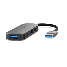 Nedis USB hub 4 porty / USB hub / USB 2.0 / USB 3.2 Gen 1 / napájanie z USB (CCGB61210GY01)