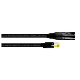 Cordial 15545 RJ45 sieťové káble, prepojovacie káble CAT 5e S/UTP 0.50 m čierna krytie PUR 1 ks; 15545