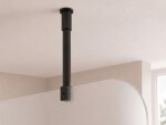 CERANO - Sprchová zástena Walk-in Orbis Top Round - Ľavá - 8 mm - guľatá vzpera - čierna matná, mliečne sklo - 120x200 CER-682189
