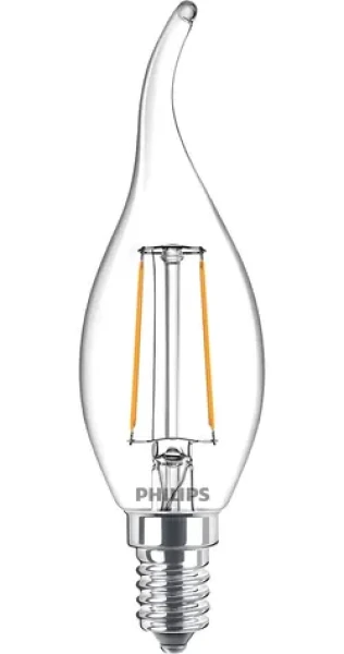 Philips LED žiarovka Classic BA35 E14 25W číra / Sviečka / Teplá biela / Nestmievateľná (929001238455)