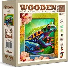 Wooden City Drevené puzzle Farebná žabka 250 dielikov