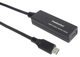 PremiumCord USB-C repeater a predlžovací kábel M/F 5m / Repeater a predlžovací kábel / USB-C / 5Gbps (ku31rep5)
