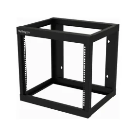 StarTech Nástenný otvorený rack 9U čierna / Nástenný rozvádzač 19" / 550×457 mm / nosnosť 80 kg (RK919WALLO)