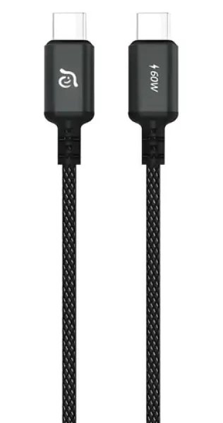 Adam Elements CASA S120 čierna / Kábel / USB-C - USB-C / 60W / 1,2m (ACBADS120BK)