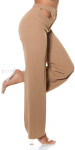 Sexy flarred pants with cut-outs KHAKI Einheitsgroesse