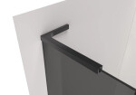 CERANO - Sprchová zástena Walk-in Onyx L-ľavá vzpera - 8 mm + polička/držiak na uteráky - čierna matná, grafitové sklo - 80x200 CER-8050BD802