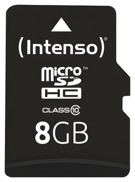 INTENSO microSDHC 8GB / Pamäťová karta / Class 10 / SD adaptér / 20 MB/s (3413460)