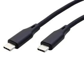 Roline čierna / Kábel USB-C (M) - USB-C (M) / silikónový / 60W / 1 m (11.02.9120)