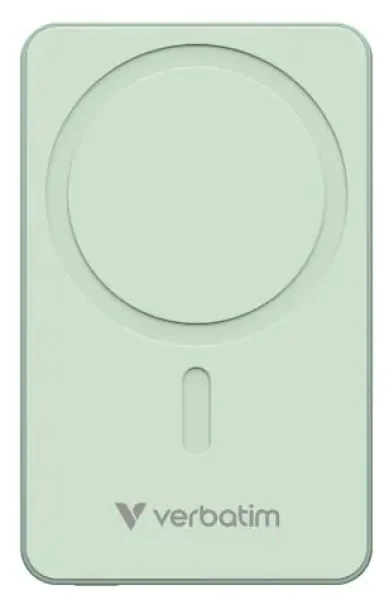 Verbatim Charge 'n' Go Essentials Magnetická bezdrôtová powerbanka 10000mAh zelená / USB-C / MagSafe / 15-20W (32228)