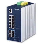 Planet IGS-6325-8T4X / Switch priemyselný / L3 Managed / 8x Gigabit RJ-45 / 4X 10G SFP+ / IP30 (IGS-6325-8T4X)