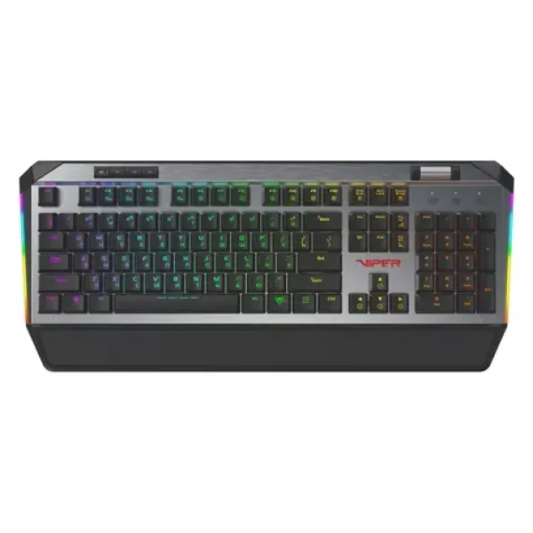 Patriot Viper 765 RGB strieborná / Herná klávesnica / mechanická / Kailh White / RGB / USB / RU (PV765MBRUXMGMRU)