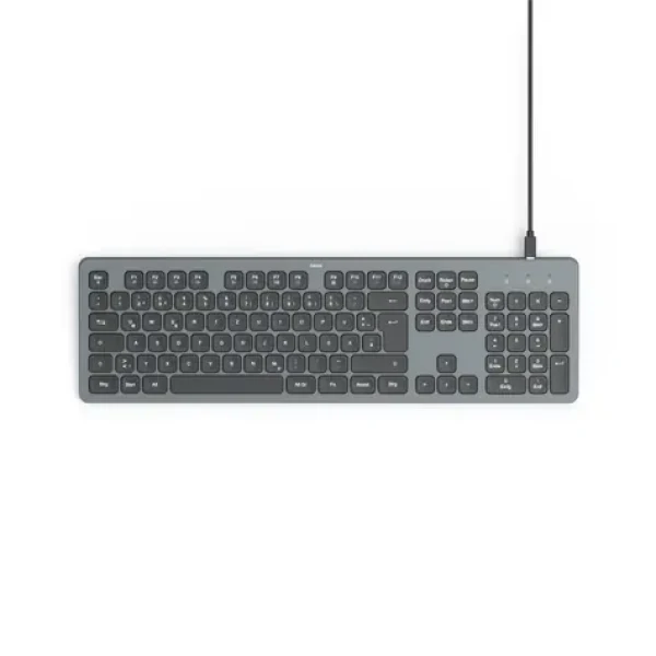 HAMA CK-400 čierna / Kancelárska klávesnica / podsvietená / USB-A/C / CZ/SK Layout (173058)
