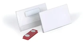 Durable transparentný / Menovka s magnetom / 40x75 mm / PVC / 25 ks (811619)