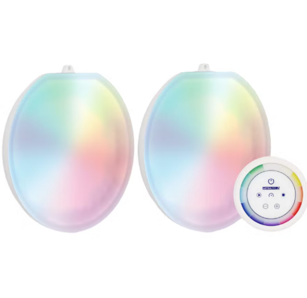 Astralpool LED lampa LumiPlus Flexi Plug&Play, 12 V AC, RGB farebné svetlo, sada: 2 ks lampa + 1 diaľkový ovládač, VÝPREDAJ