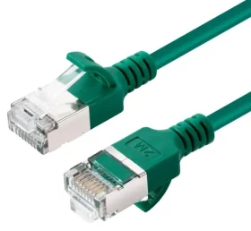 MicroConnect zelená / Sieťový kábel / CAT6a U/FTP Slim / LSZH / RJ-45 / 10 m (V-FTP6A10G-SLIM)