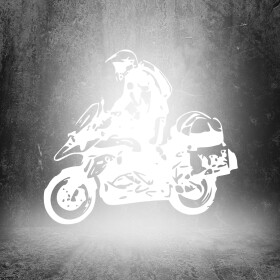 Veselá Stena Samolepka Motorka BMW GS Enduro Farba: bílá, Veľkosť: 100 x 90 cm