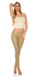 Sexy KouCla leather look trousers with decor seams