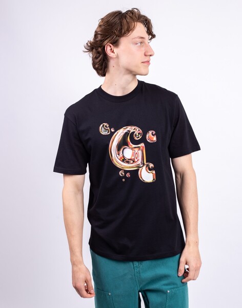 Carhartt WIP S/S Solar Chrome C-Logo T-Shirt Black S