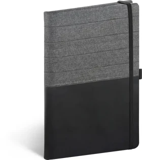 Presco Group Notes Skiver černošedý / linajkový / 13 × 21 cm (A-8763)