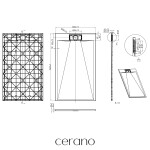 CERANO - Sprchová vanička obdélníková Enzo - SMC/minerální kompozit - strukturovaná bílá matná - 150x90x3 CER-666076