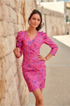 Denné šaty SUK0329 tmavoružové - Roco Fashion 34