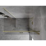 MEXEN/S - Mist-F sprchovací kút skladacie dvere pravá 100 x 85, transparent, zlato 8A6T-100-085-50-00-P