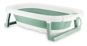 Momi NATA Skladacia vanička zelená / Od narodenia do 25 kg / Rozmery po zložení 75,5x47x10 cm (AKCE00053)