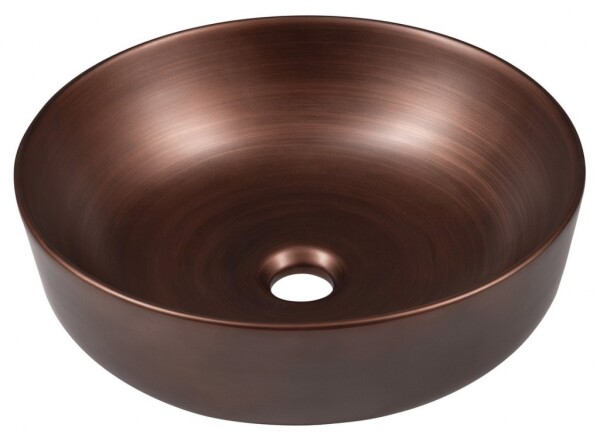 SAPHO - PRIORI keramické umývadlo na dosku, priemer 41,5cm, meď PI040